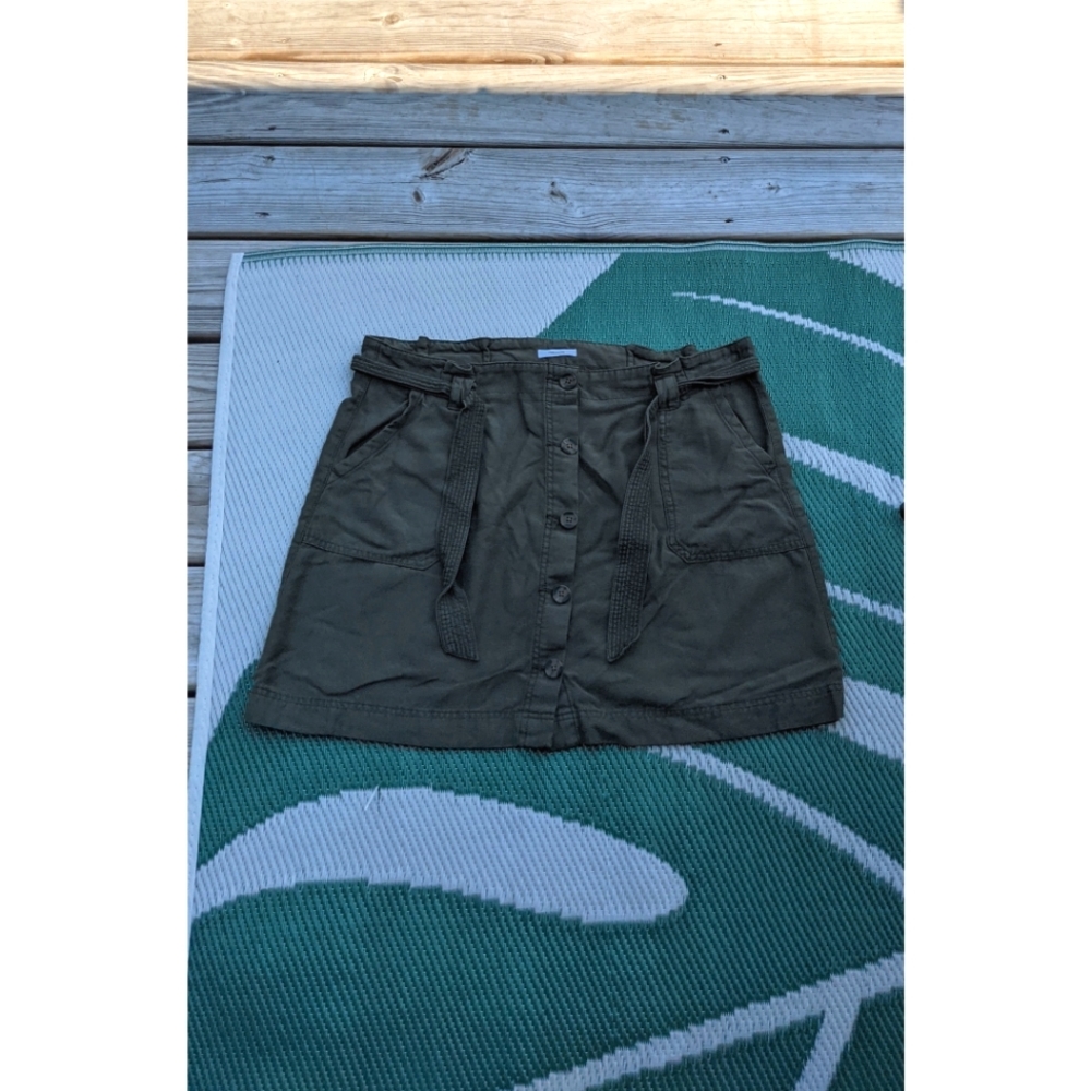 Maurices Olive Button Front Skirt